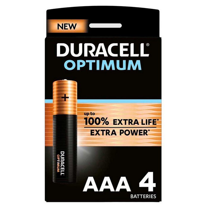 Duracell OPTIMUMLR03_K4 Optimun AAA LR03 Щелочные батареи 4 единицы Черный Black / Orange