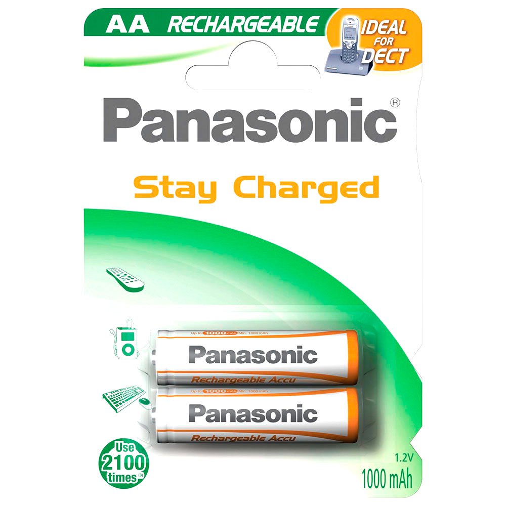 Panasonic P6P/2B1000DECT 1x2 NiMH Mignon AA 1000mAh Готовые к использованию батареи DECT Белая