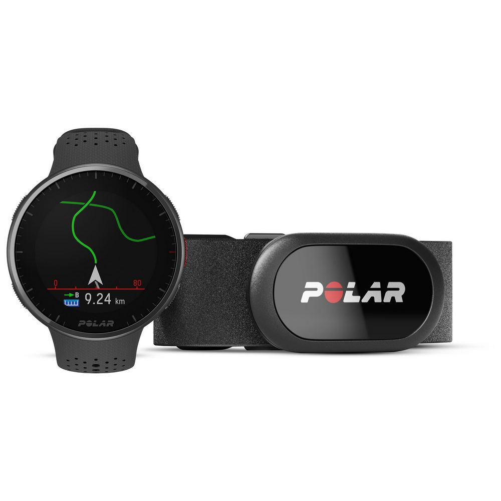 Polar 900107610 Pacer Профессиональные часы+H 10 Сердце Оценивать датчик Черный Grey / Black S-L 