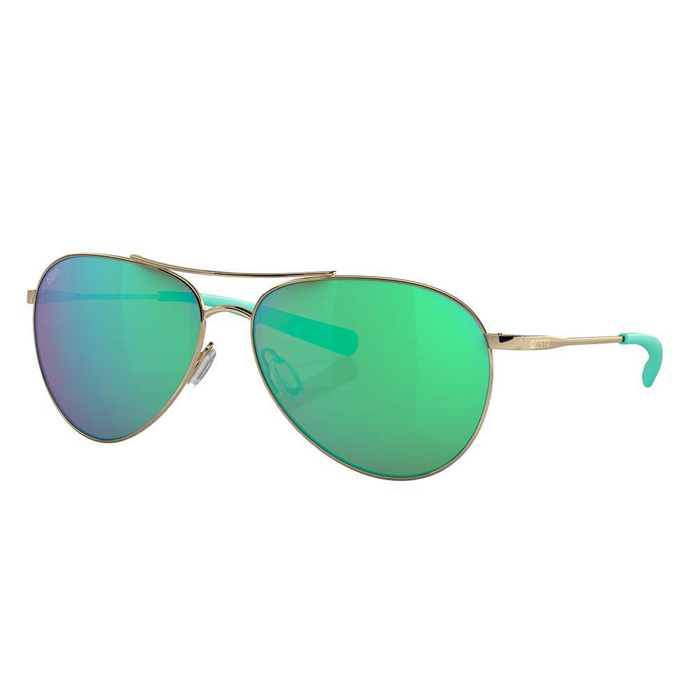 Costa 06S6003-60031158 Зеркальные поляризованные солнцезащитные очки Piper Shiny Gold Green Mirror 580G/CAT2