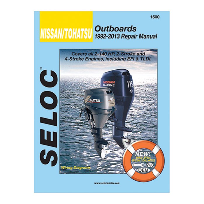 Seloc marine 230-1500 Nissan Tohatsu Outboards Engines Голубой Blue 1992 - 1909 