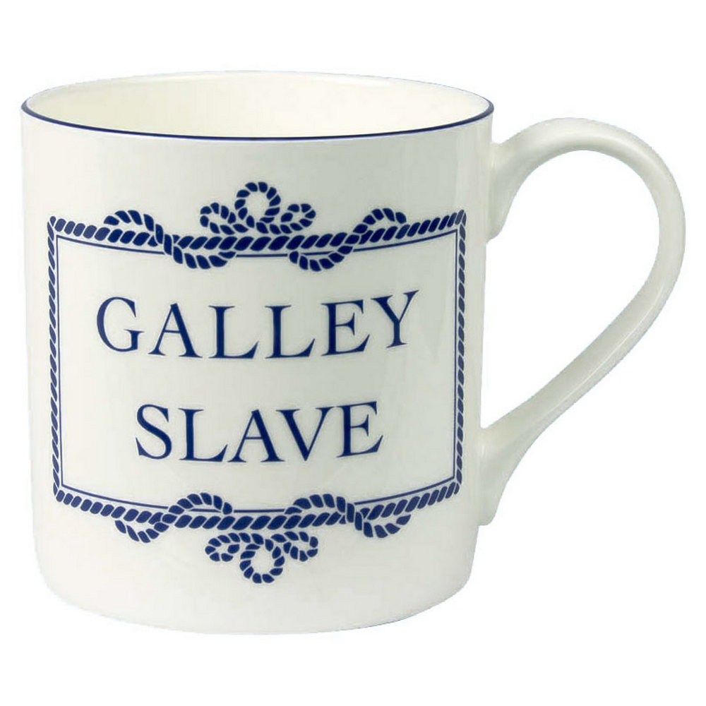 Кружка "Galley Slave" Nauticalia 6074 Ø89мм 100мм 360мл из белого фарфора с синей надписью