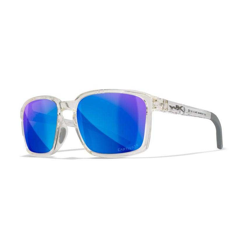 Wiley x AC6ALF09-UNIT поляризованные солнцезащитные очки Alfa Blue Mirror / Grey / Gloss Clear Crystal