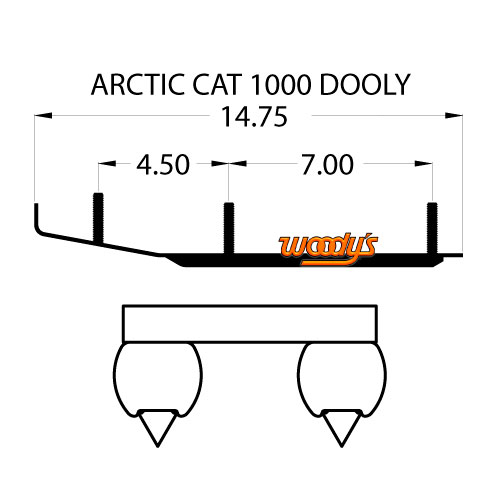 Коньки для лыж снегохода Arctic-Cat DA6-1000 DA6-1000 Woody's