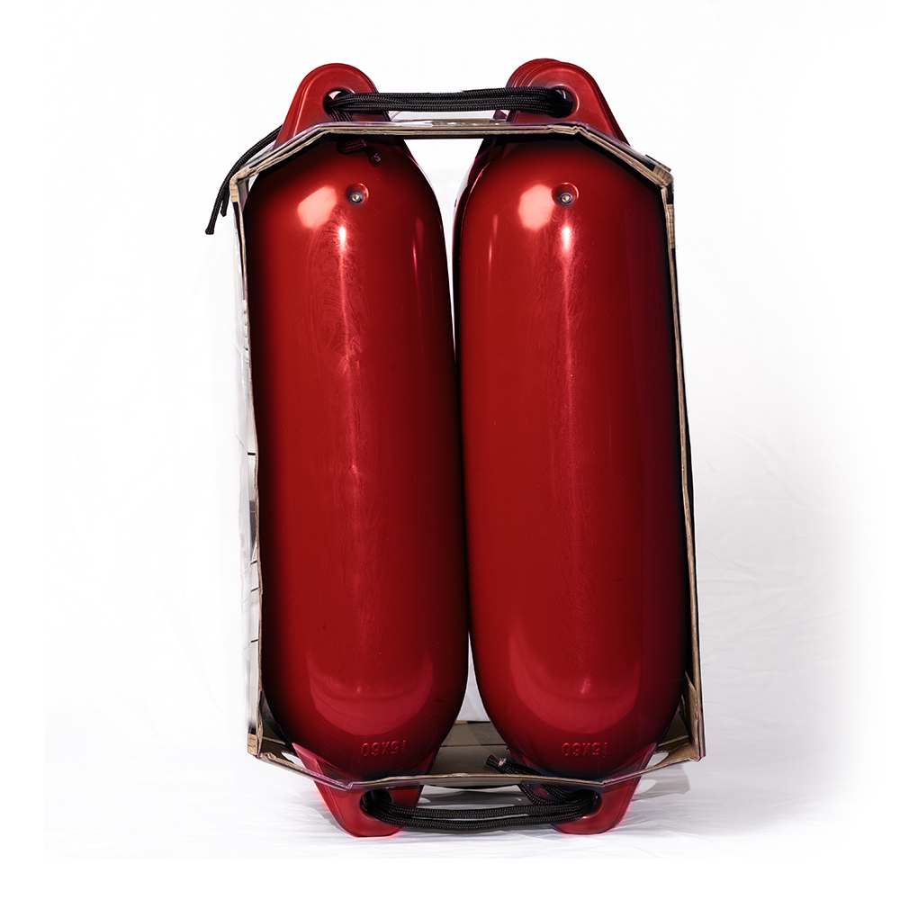 Комплект Polimer Group MF15605P из 4-х надувных цилиндрических кранцев 15х60см 1,3кг из красного пластика общий вес 6кг
