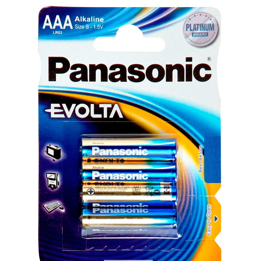 Panasonic LR03EGE/4BP 1x4 Evolta LR 03 Micro Аккумуляторы Голубой Blue