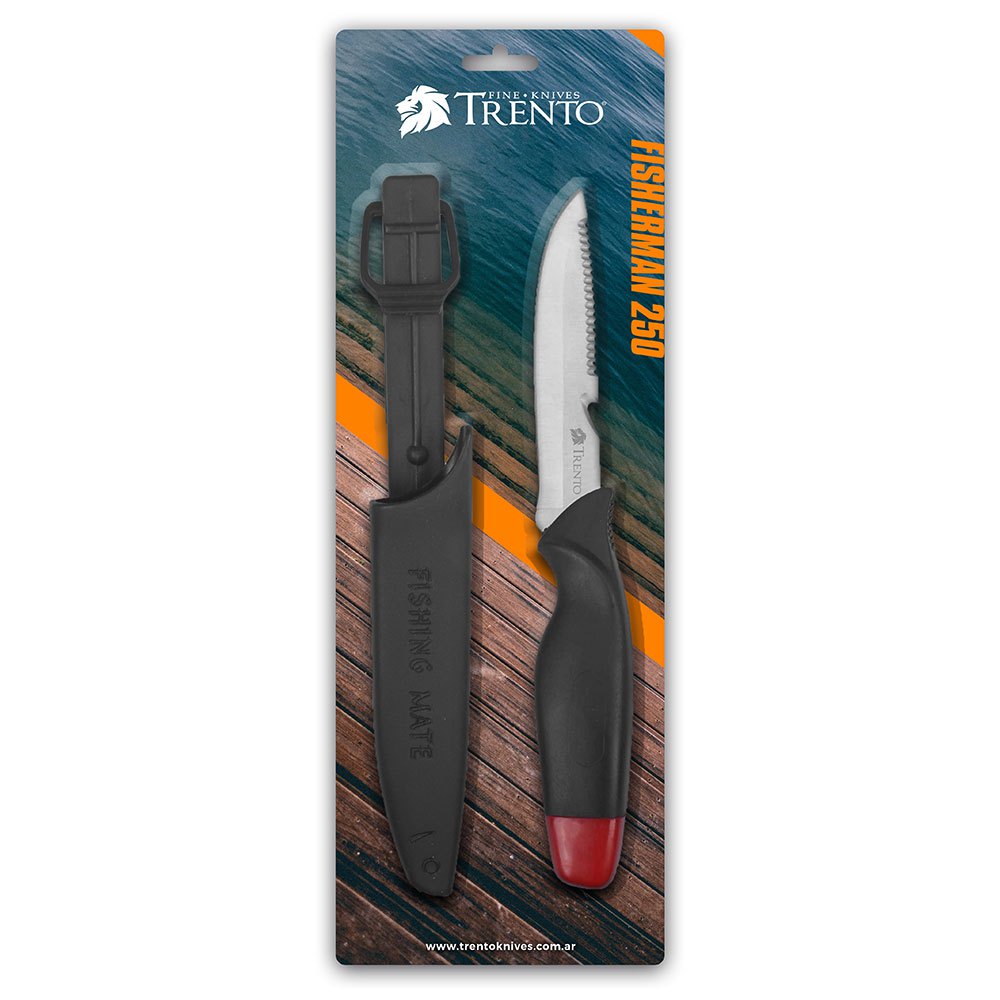 Trento 131597 Fisherman 250 Нож Серебристый  Black / Red