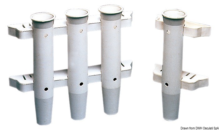 Купить Rod holder bulkhead mounting white nylon 3 rods, 41.171.00 7ft.ru в интернет магазине Семь Футов
