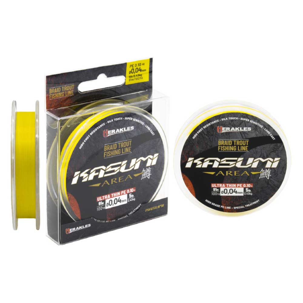 Herakles NYKAY04 Плетёная леска Kasumi 91 m  Yellow 0.040 mm