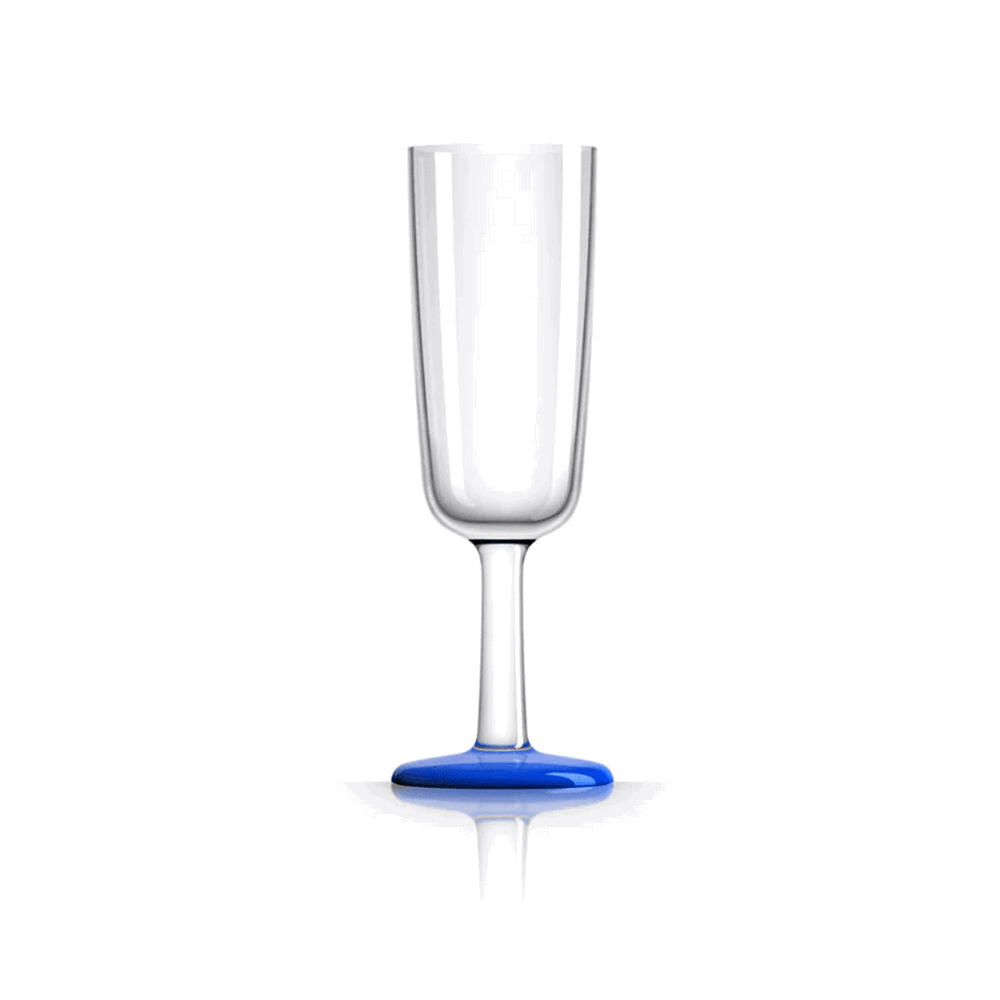 Бокал для шампанского Palm Outdoor PM833S Ø65мм 185мм 180мл из прозрачного тритана с синим основанием