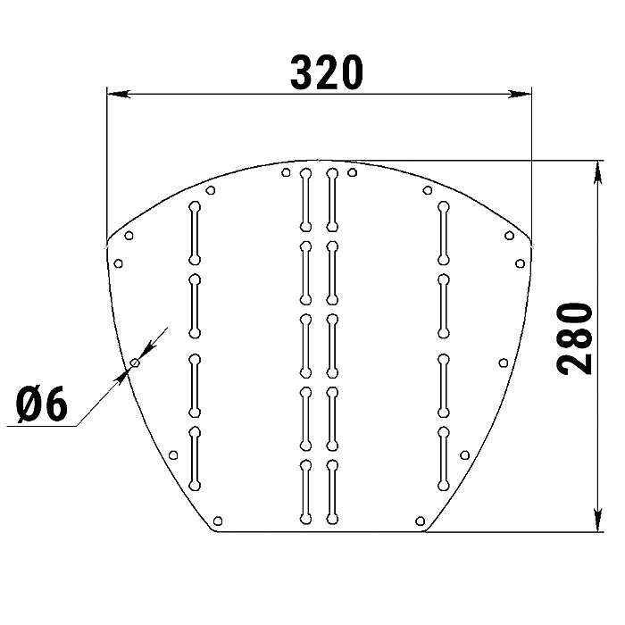 Накладка форштевня 280х320 Poseidon 040529T