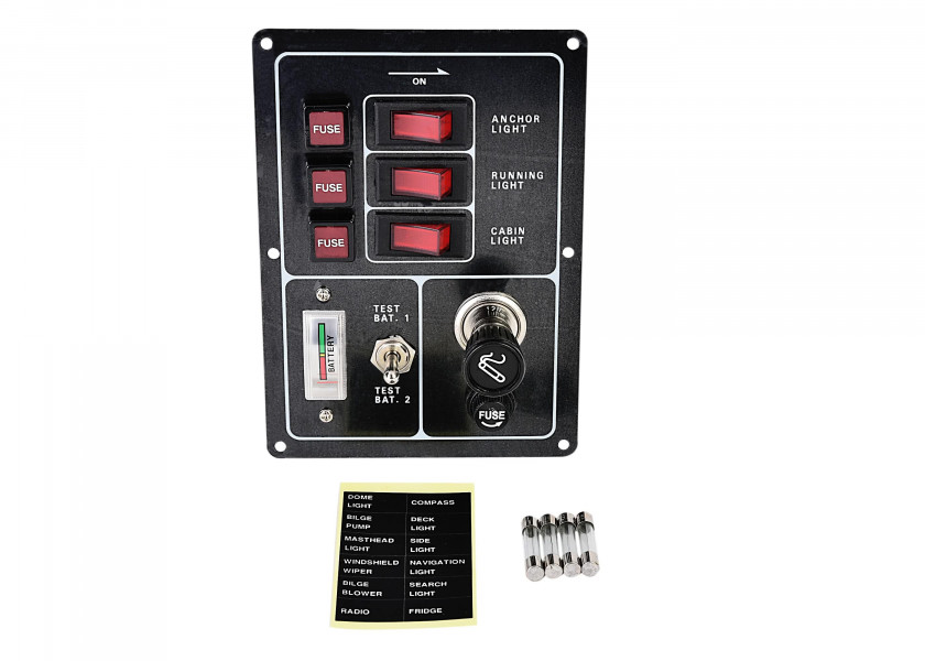 Купить Switches panel with cigarette lighter socket and voltmeter 10167-bvs 7ft.ru в интернет магазине Семь Футов