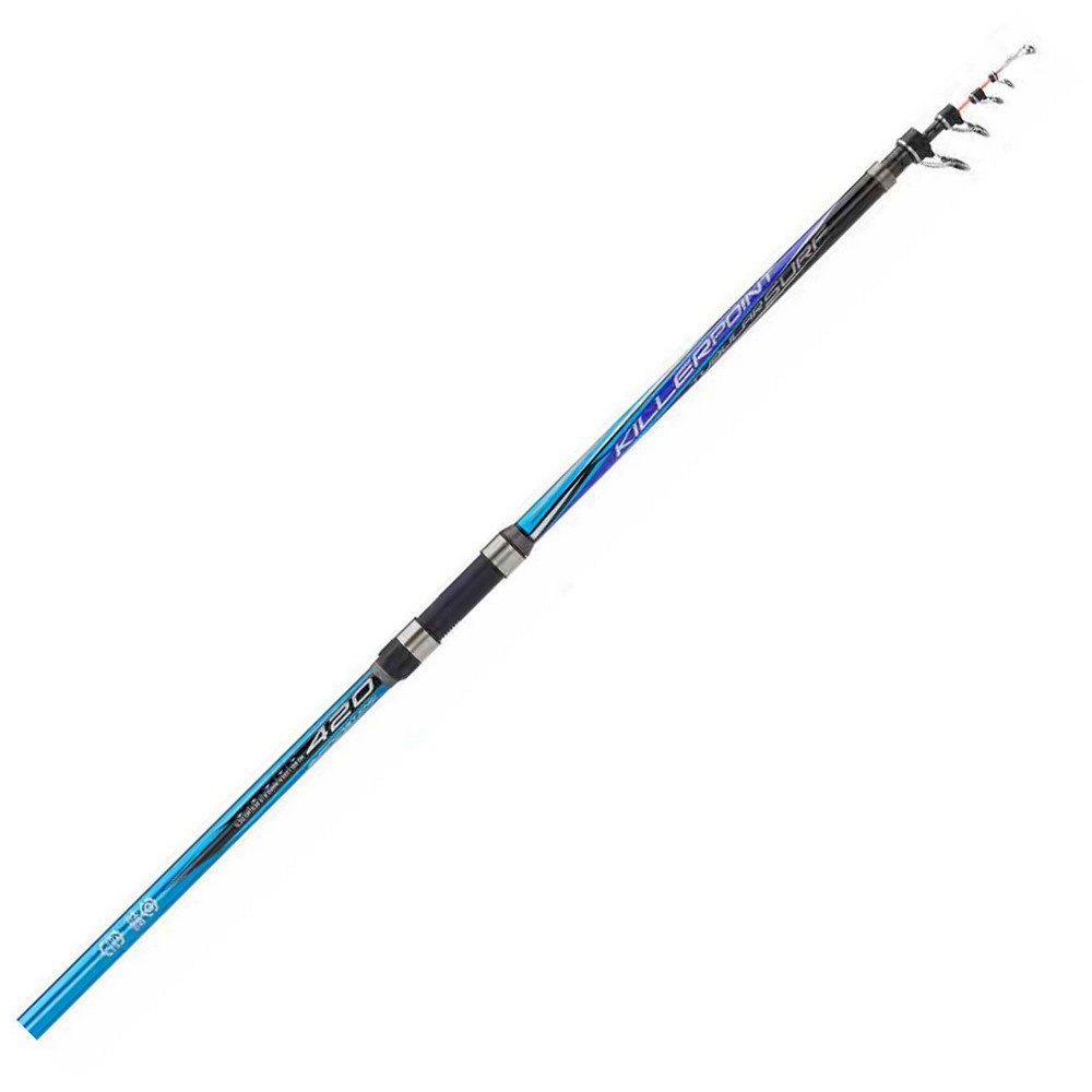 Kali kunnan 50138 Killer Point Can Телескопическая удочка для серфинга Blue / Black 4.54 m 