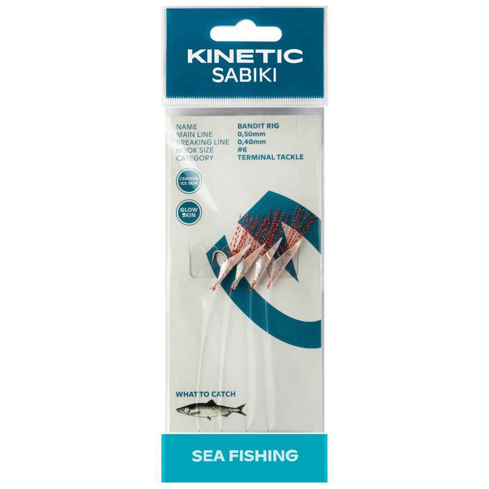 Kinetic F107-136-015 Sabiki Bandit Рыболовное Перо Бесцветный Cracked Ice Skin / Copper Flash