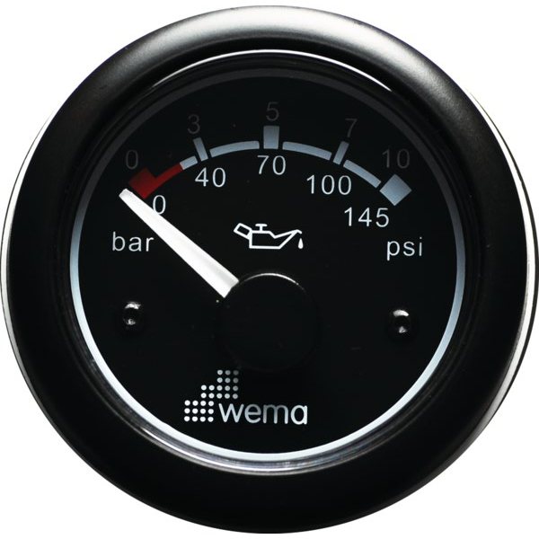 Индикатор давления масла чёрный Wema IORP-BB-0-10 12/24 В 0 - 10 бар