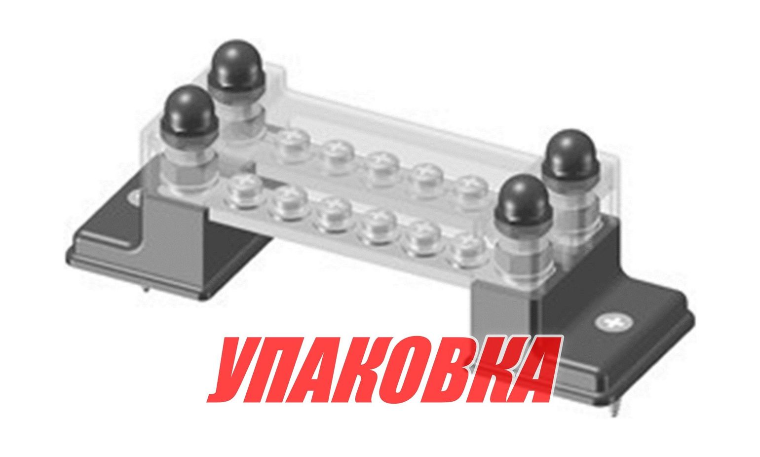 Купить Колодка распределительная электромонтажная с защитной крышкой, 2 планки по 6 контактов (упаковка из 2 шт.) Marine Rocket MR326DC_pkg_2 7ft.ru в интернет магазине Семь Футов