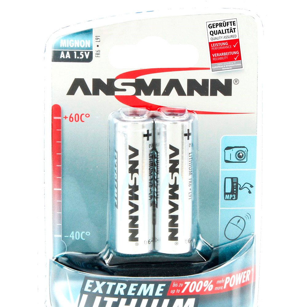 Ansmann 5021003 Mignon AA LR 6 Extreme 1x2 Mignon AA LR 6 Extreme Аккумуляторы Серебристый Silver