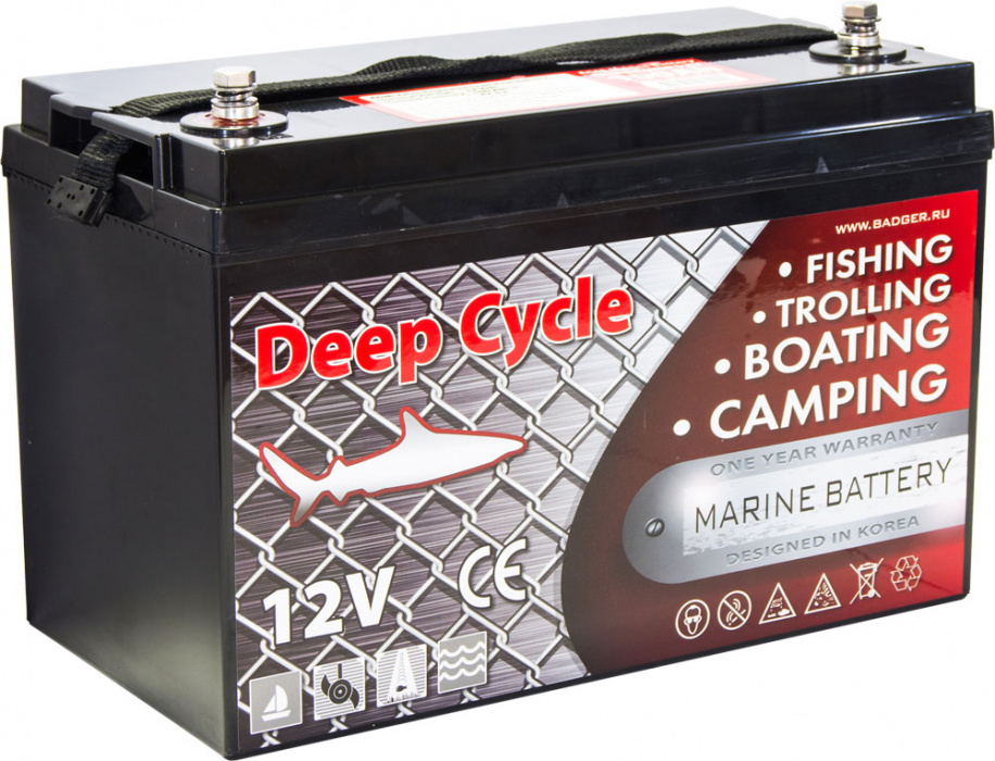 Купить Тяговый аккумулятор для лодочного электромотора Marine Deep Cycle AG...