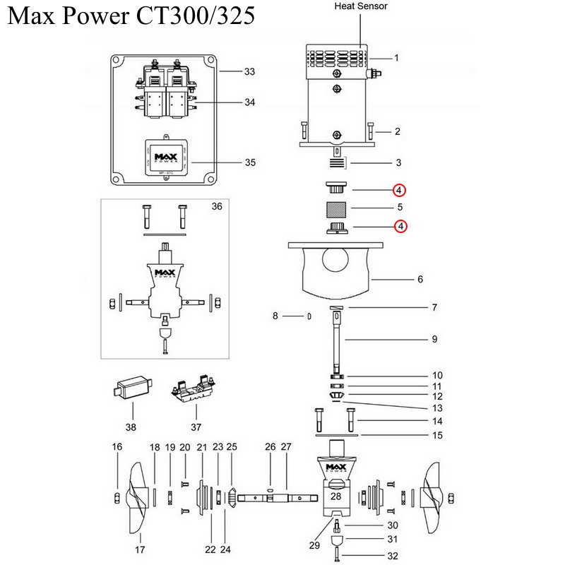 Муфта сцепления Max Power 633751 для ПУ СТ300/325/HYD300/325