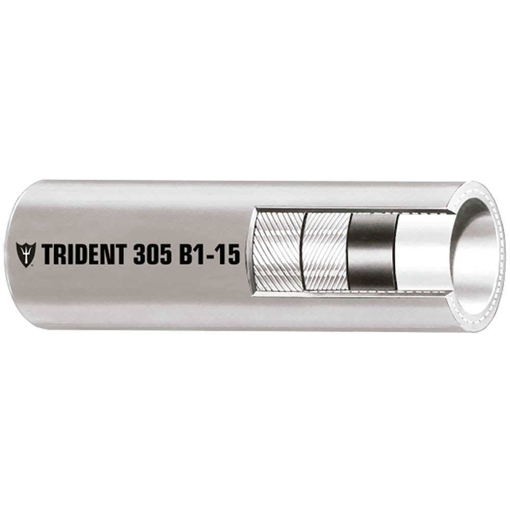 Trident marine 606-3050146 Type B1-15-Low Permeation O/B Топливный шланг 50´ Серебристый 1/4´´