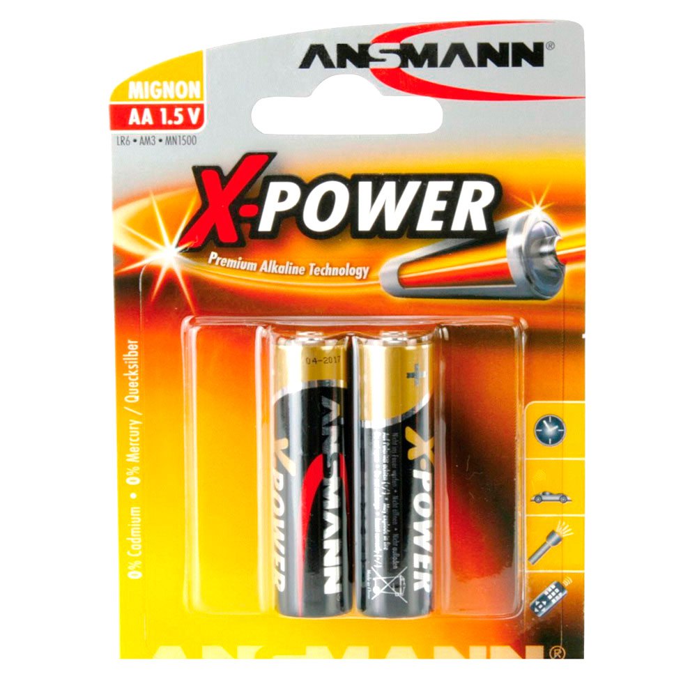Ansmann 5015613 1x2 Mignon AA LR 6 X-Power Аккумуляторы Черный Black