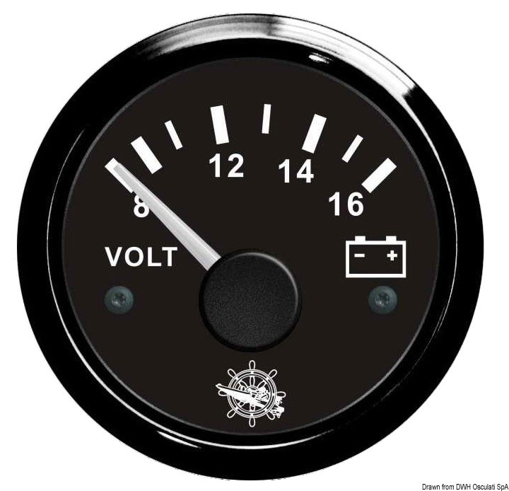 Купить Voltmeter 8/16 V black/black, 27.320.14 7ft.ru в интернет магазине Семь Футов