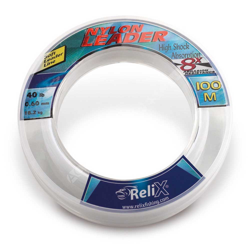 Relix 054165 Nylon Leader Монофиламент 100 m Бесцветный White 0.650 mm 