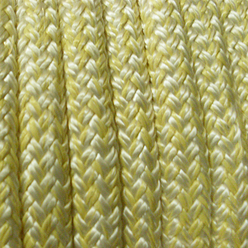 Трос плетеный для крепления кранцев из волокна Kevlar/Pes HT Benvenuti KEW/PES-COVER-W/Y-8 Ø8мм белый/желтый