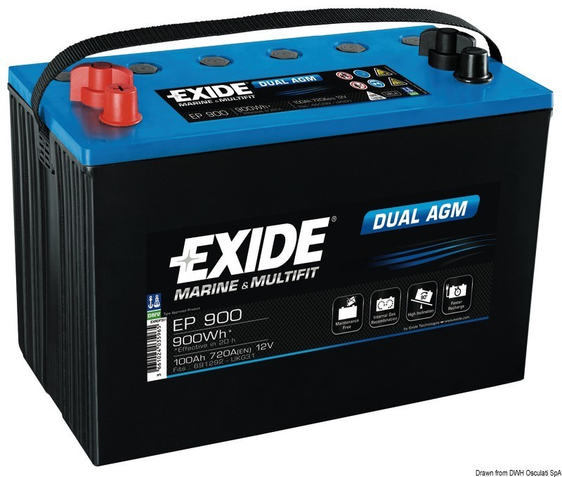 Купить Exide Agm battery 100 Ah, 12.412.02 7ft.ru в интернет магазине Семь Футов