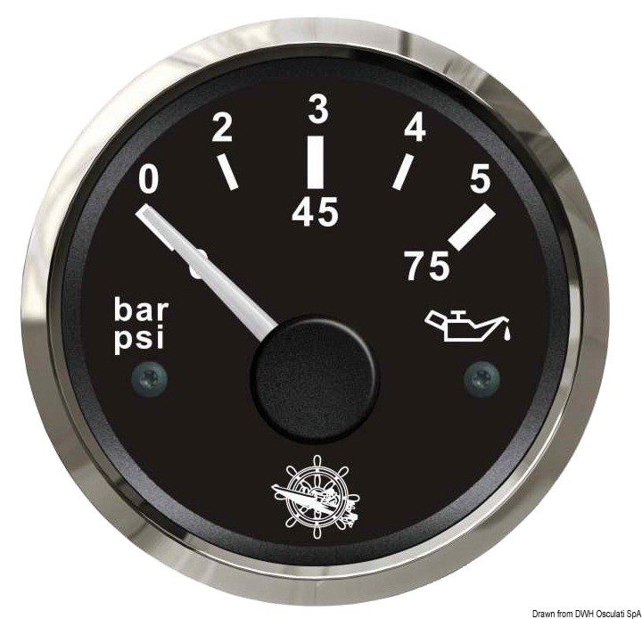 Купить Oil pressure indicator 0/5 bar black/glossy, 27.321.10 7ft.ru в интернет магазине Семь Футов