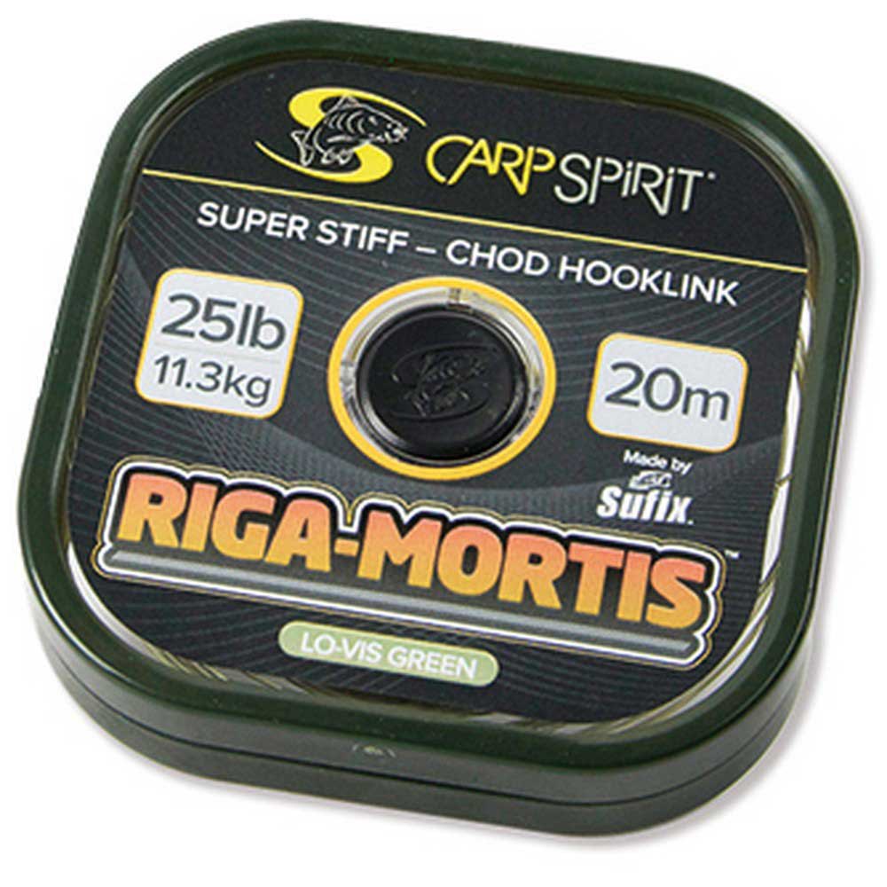 Carp spirit 34CSACS640055 Riga-Mortis Карповая Ловля 20 м Зеленый Lo-Vis Green 25 Lbs 