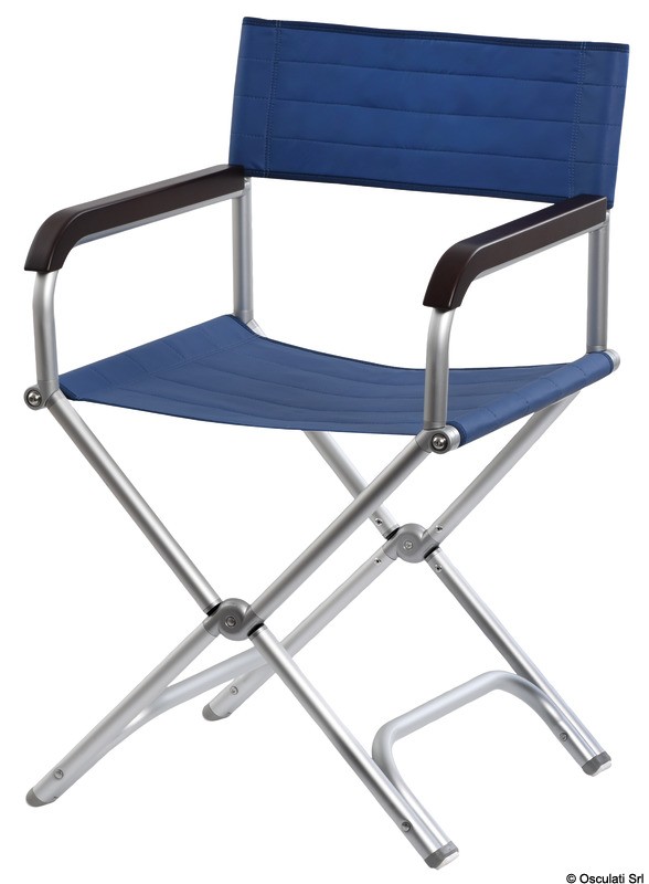 Купить Складной стул Director тёмно-синий из анодированного алюминия 540 х 500 х 870 мм, Osculati 48.353.18 7ft.ru в интернет магазине Семь Футов