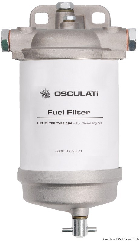 Купить Фильтр для дизельного топлива CAV 396 с выпускным клапаном пропускная способность 60 - 130 л/ч, Osculati 17.666.01 7ft.ru в интернет магазине Семь Футов