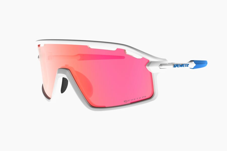Купить Спортивные очки с диоптриями Demetz Hurry / White/Mat Blue Rose with Photochromic Red Mirror Cat.1 to 3, rx-115/hurry5054y4132 7ft.ru в интернет магазине Семь Футов
