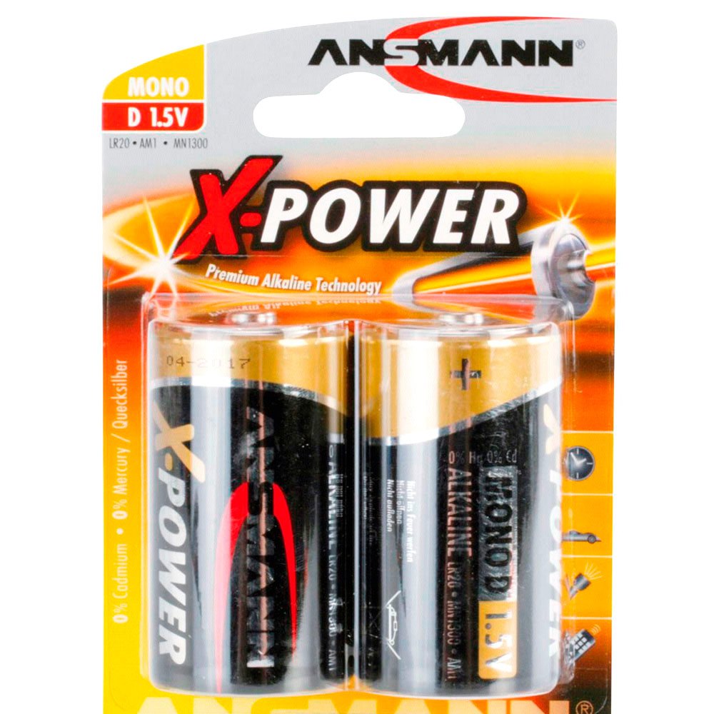 Ansmann ANS5015633 Mono D LR 20 X-Power 1x2 Mono D LR 20 X-Power Аккумуляторы Черный Black