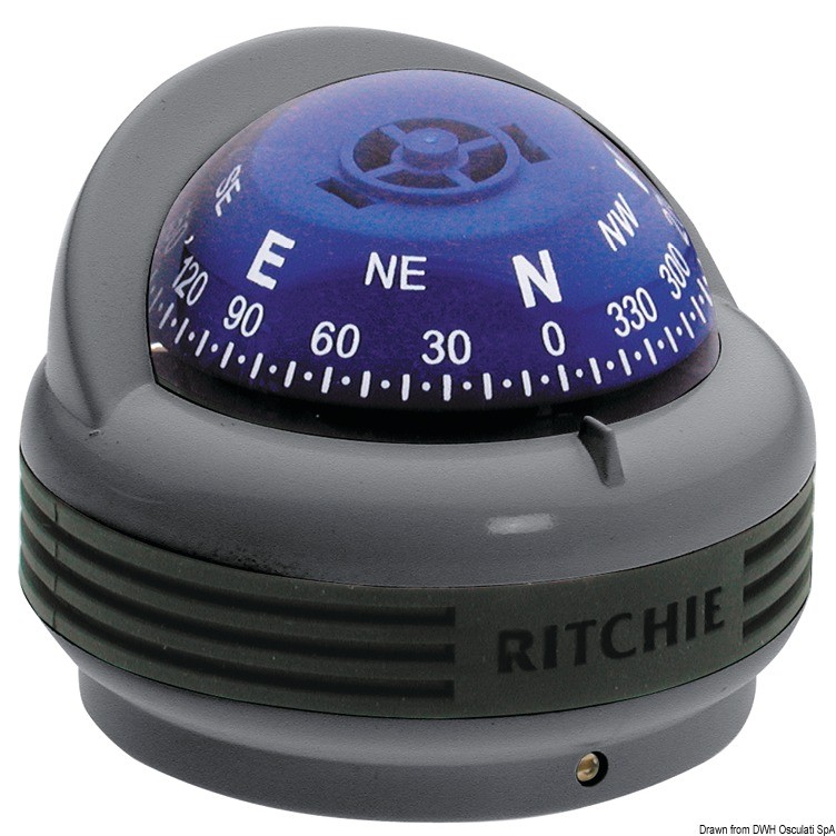 RITCHIE Trek external compass 21/4 grey/blue, 25.080.13