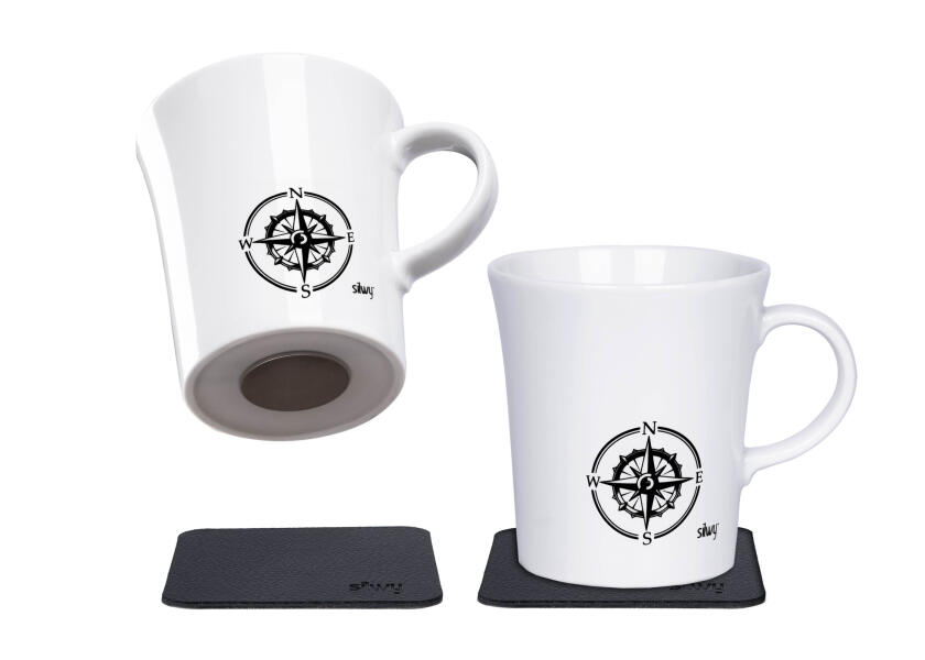 Купить SILWY S027-1308-2-B-BO Magnet-Porzellan-Tasse REISELUST / 2-й комплект 7ft.ru в интернет магазине Семь Футов