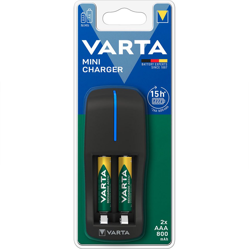 Varta 57646201421 Мини-зарядное устройство + 800mAh Micro AAA 2x 800mAh Micro AAA Черный Black