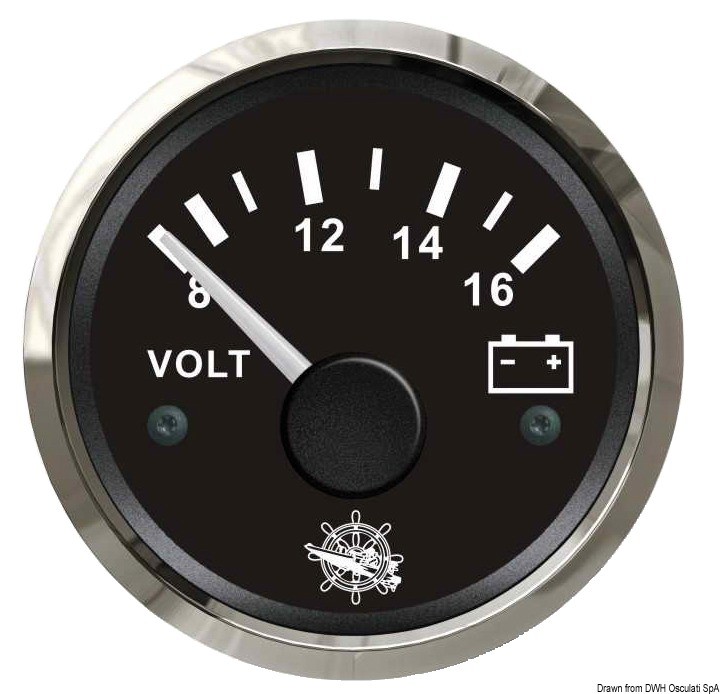 Купить Voltmeter 8/16 V black/glossy, 27.321.14 7ft.ru в интернет магазине Семь Футов