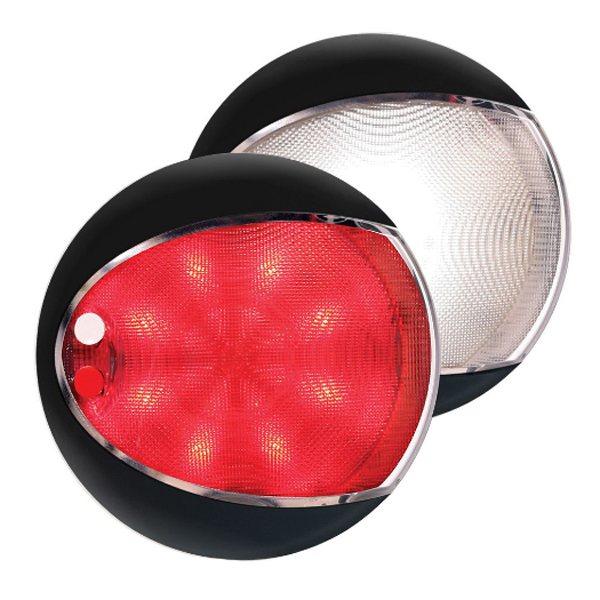Светильник накладной водонепроницаемый Hella Marine EuroLED 130 Touch 2JA 959 950-111 9-33В 4Вт чёрный корпус красный/белый свет