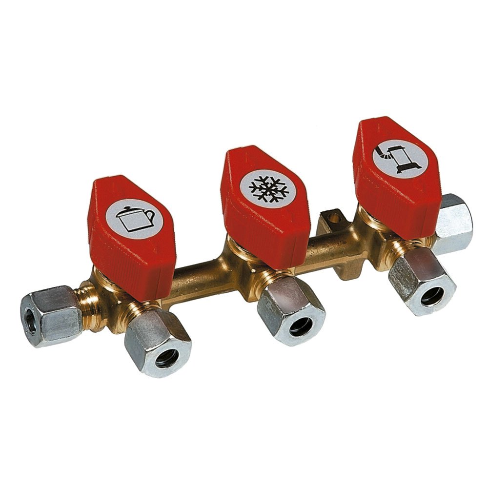 Talamex 90500541 Gas Нажмите с помощью 3 Клапаны Красный One Size 