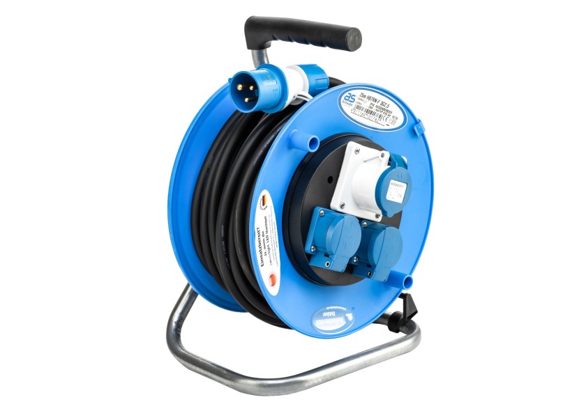 Купить Кабельная катушка 1 штекер CEE на 1 розетку CEE 230 В 2 розетки Schuko / Длина 25 м / 2,5 кв. мм / черный 76431-bvs 7ft.ru в интернет магазине Семь Футов