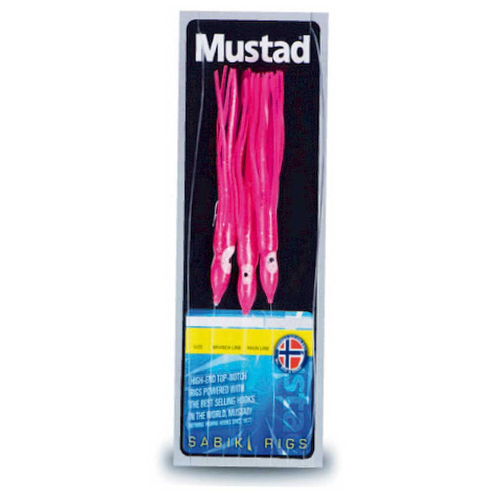 Mustad CL-RIG36-3/0-10 Squid 3 Hooks Розовый  Pink 3/0 