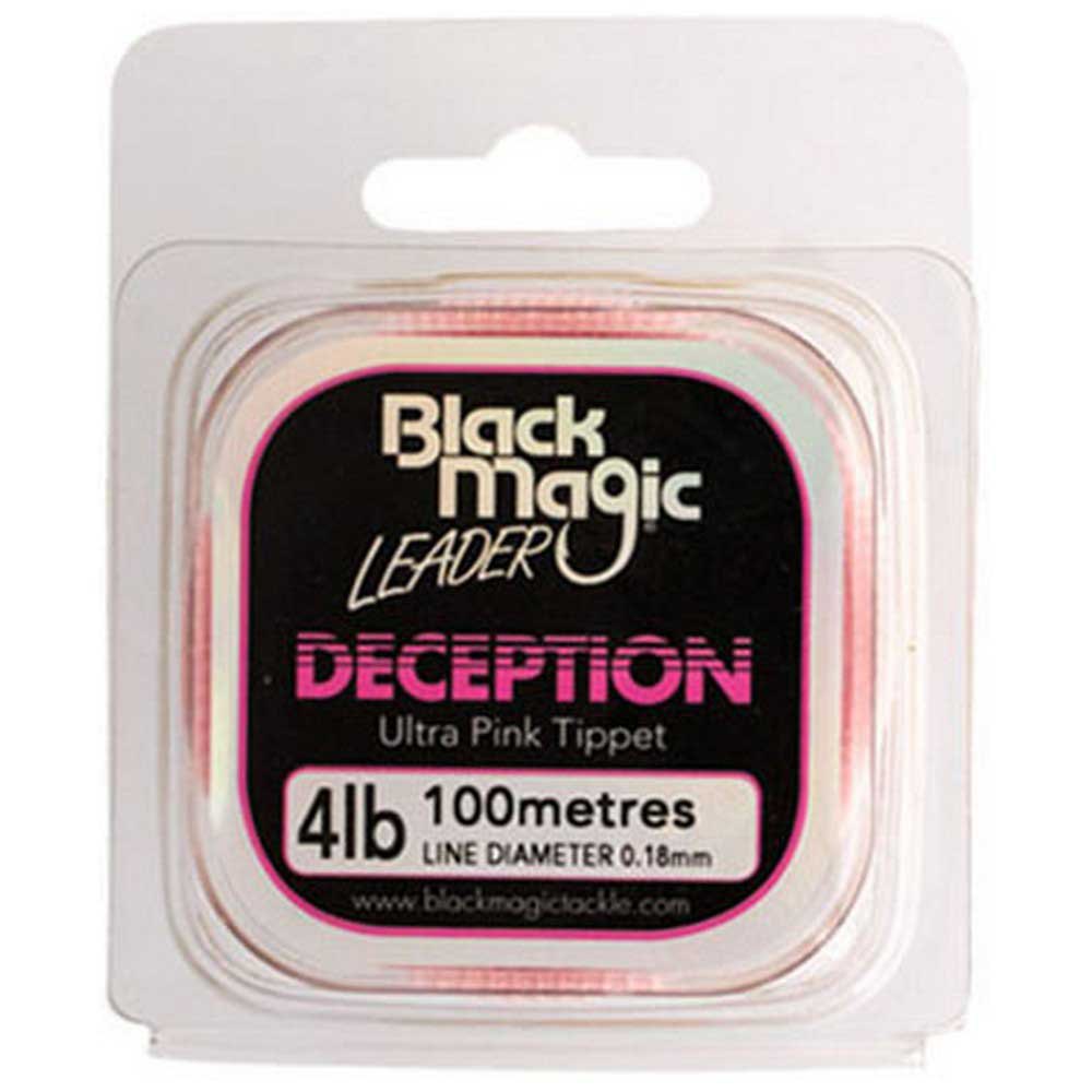 Black magic FWDP04 Decepction Ultra Pink Tippet 100 m Фторуглерод Розовый Pink 0.180 mm 