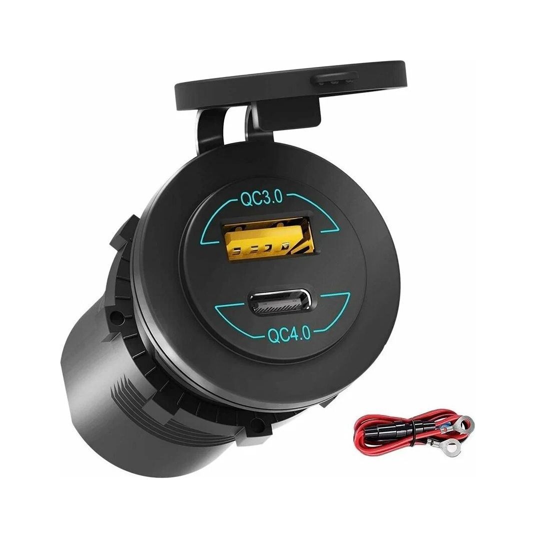 Купить Разъем USB QC3.0 5в 2.4А и USB QC4.0 Marine Rocket 4620136058490 7ft.ru в интернет магазине Семь Футов