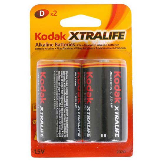 Kodak KODAKKDXLR20PB2 D LR20 Щелочные батареи 2 единицы Черный Yellow / Red