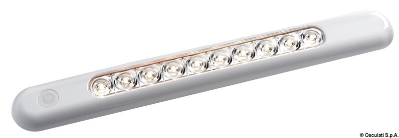 Купить Накладной 10 LED светильник водонепроницаемый IP66 12В 5.4Вт 450Лм белый корпус с выключателем, Osculati 13.192.10 7ft.ru в интернет магазине Семь Футов