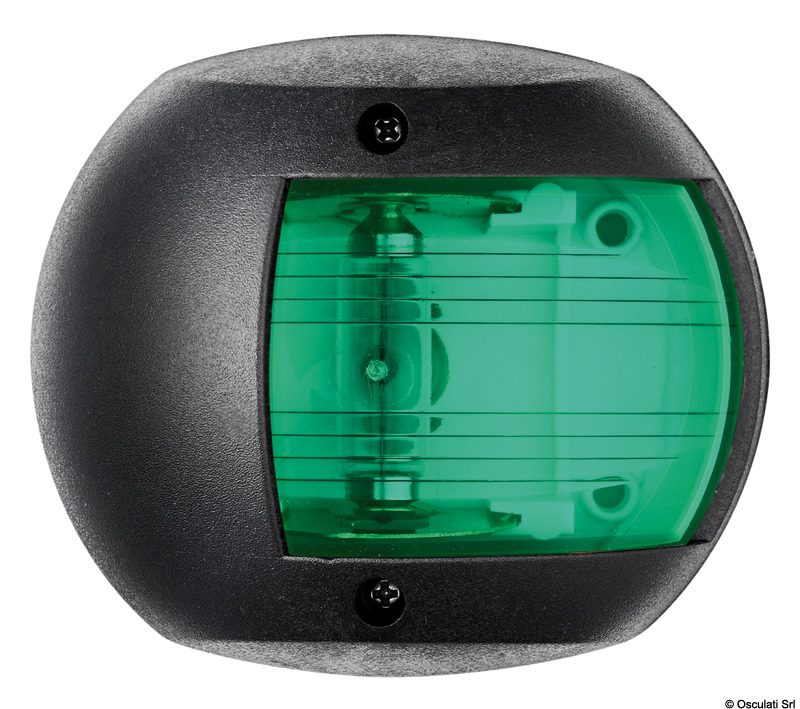 Купить Бортовой огонь Sphera Design Classic 20 LED зелёный 112,5° 12 В 0,8 Вт 90 x 79 x 50 мм в чёрном корпусе для судов до 20 м, Osculati 11.440.02 7ft.ru в интернет магазине Семь Футов