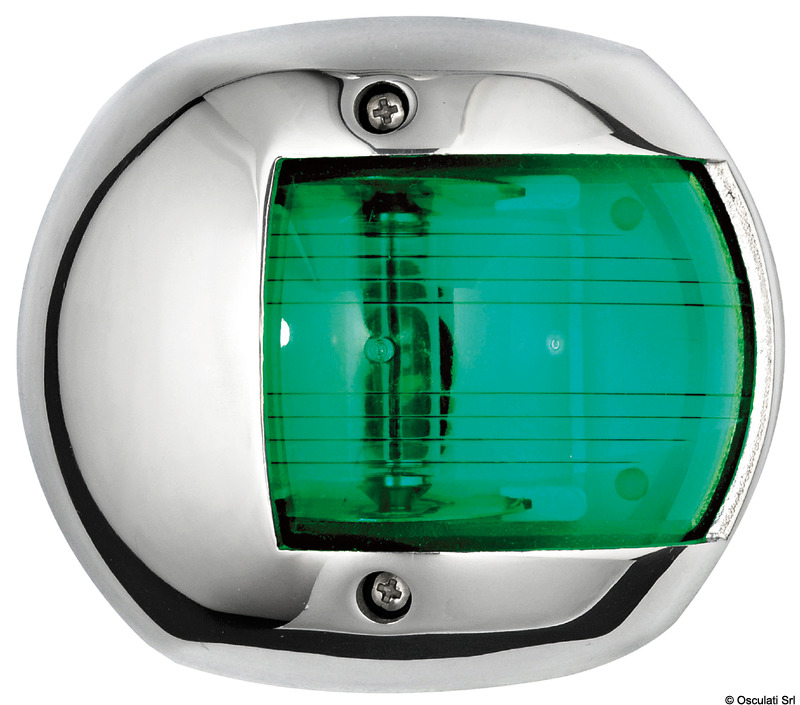 Купить Бортовой огонь Sphera Design Classic 20 LED зелёный 112,5° 12 В 0,8 Вт 90 x 79 x 50 мм в корпусе из нержавеющей стали для судов до 20 м, Osculati 11.447.02 7ft.ru в интернет магазине Семь Футов