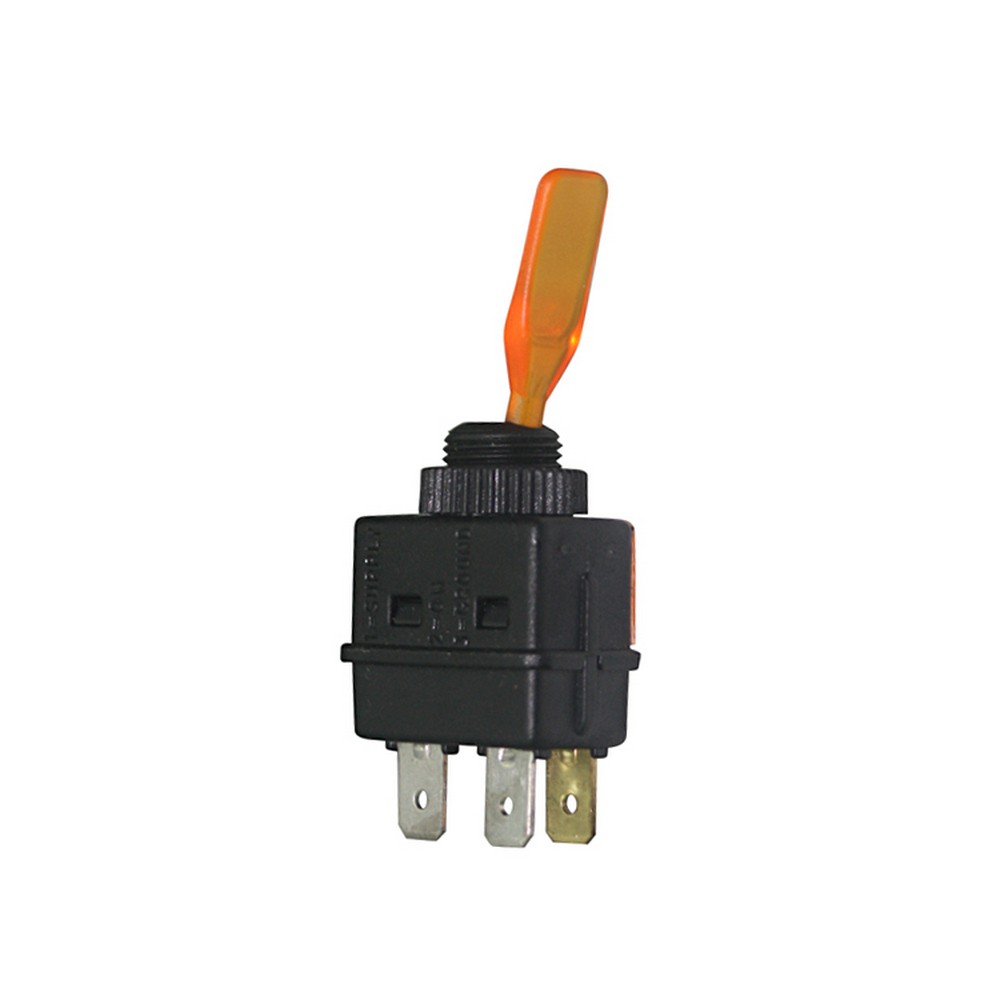 Выключатель тумблерный ВКЛ/ВЫКЛ JIA OOA Enterprise 12600202 12 В 15 А с желтым тумблером и подсветкой